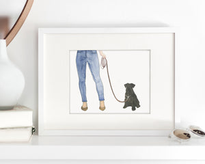 Custom Schnauzer (Black) Dog Mom Print