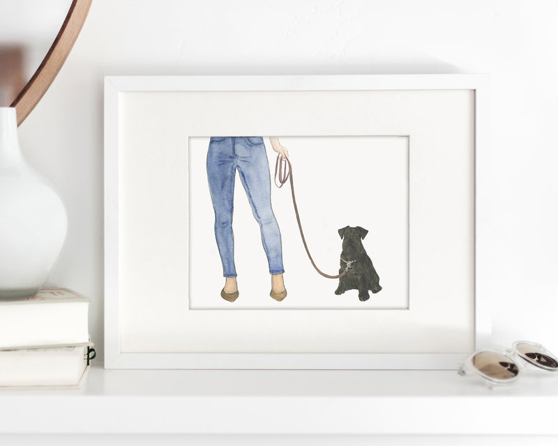 Custom Schnauzer (Black) Dog Mom Print