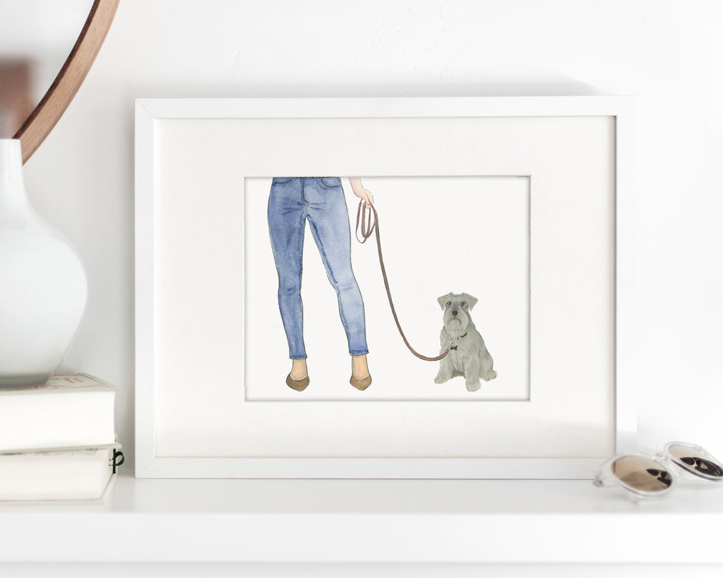 Custom Schnauzer (Grey Silver) Dog Mom Print