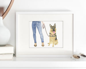 Custom German Shepherd Dog Mom Print