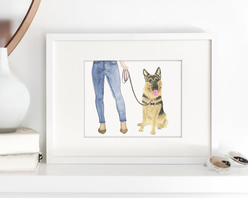 Custom German Shepherd Dog Mom Print
