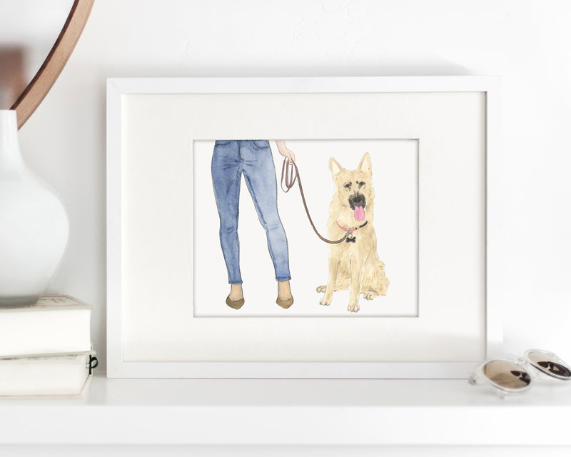 Custom German Shepherd (Black & Tan) Dog Mom Print