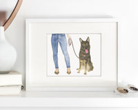 Custom German Shepherd (Sable) Dog Mom Print