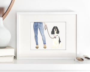 Custom English Springer Spaniel (Tricolor) Dog Mom Print