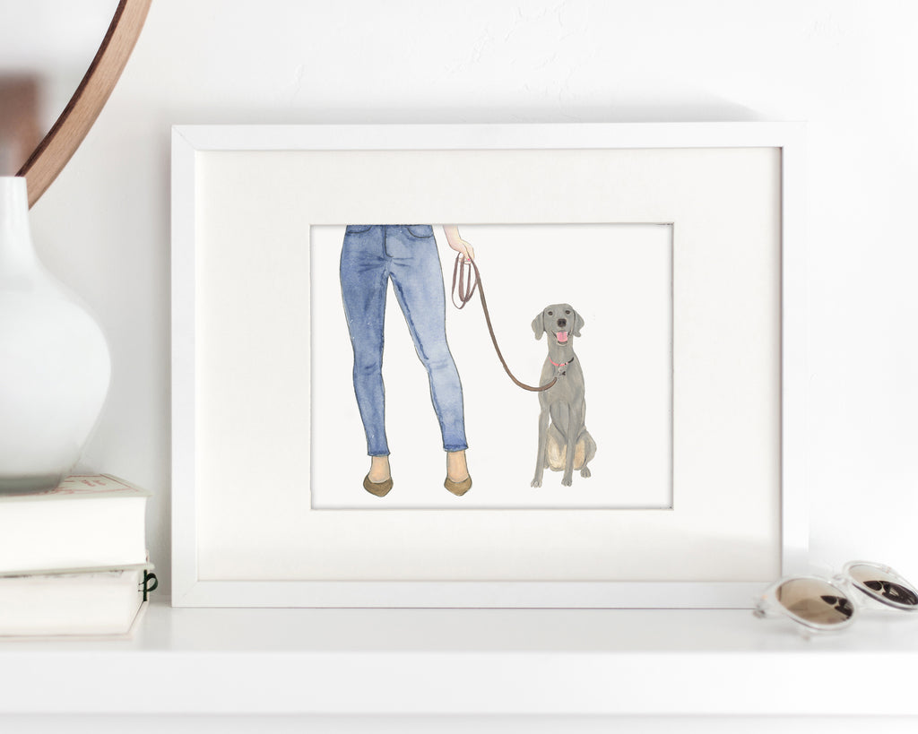 Custom Weimaraner Dog Mom Print