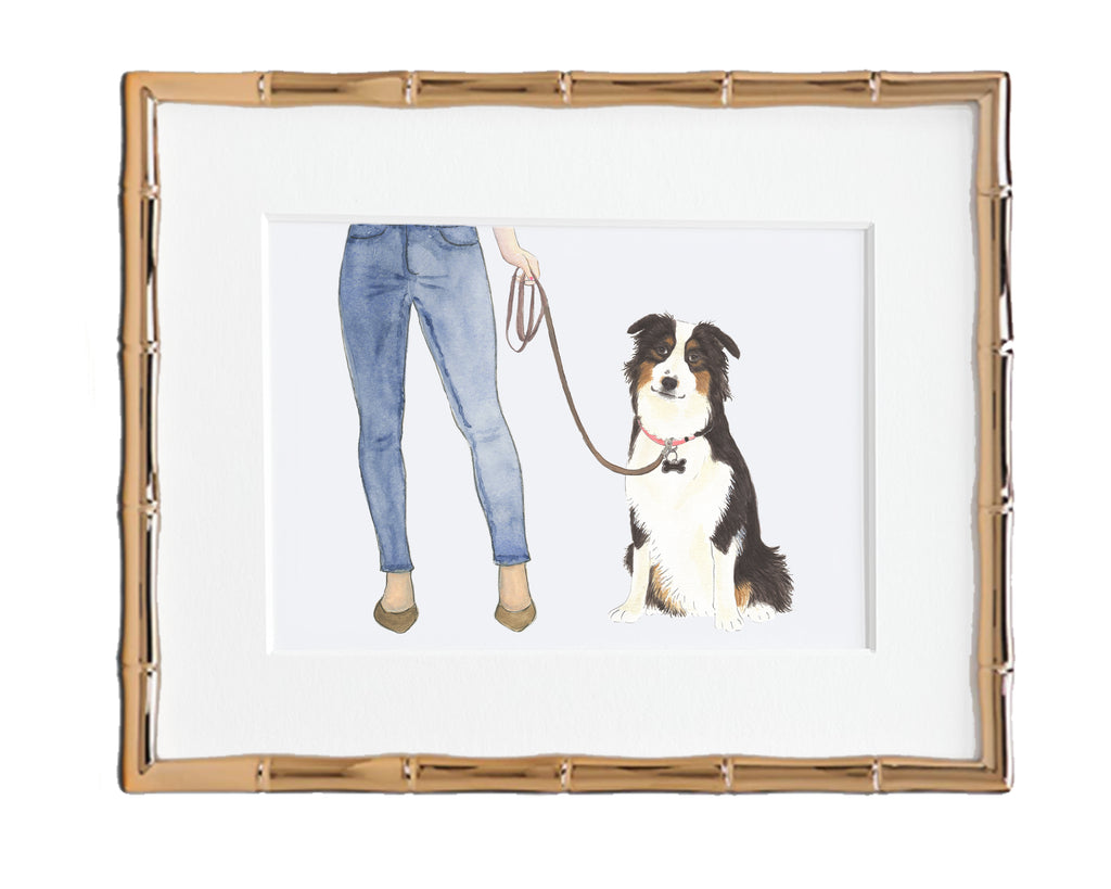 Custom Australian Shepherd Dog Mom Print