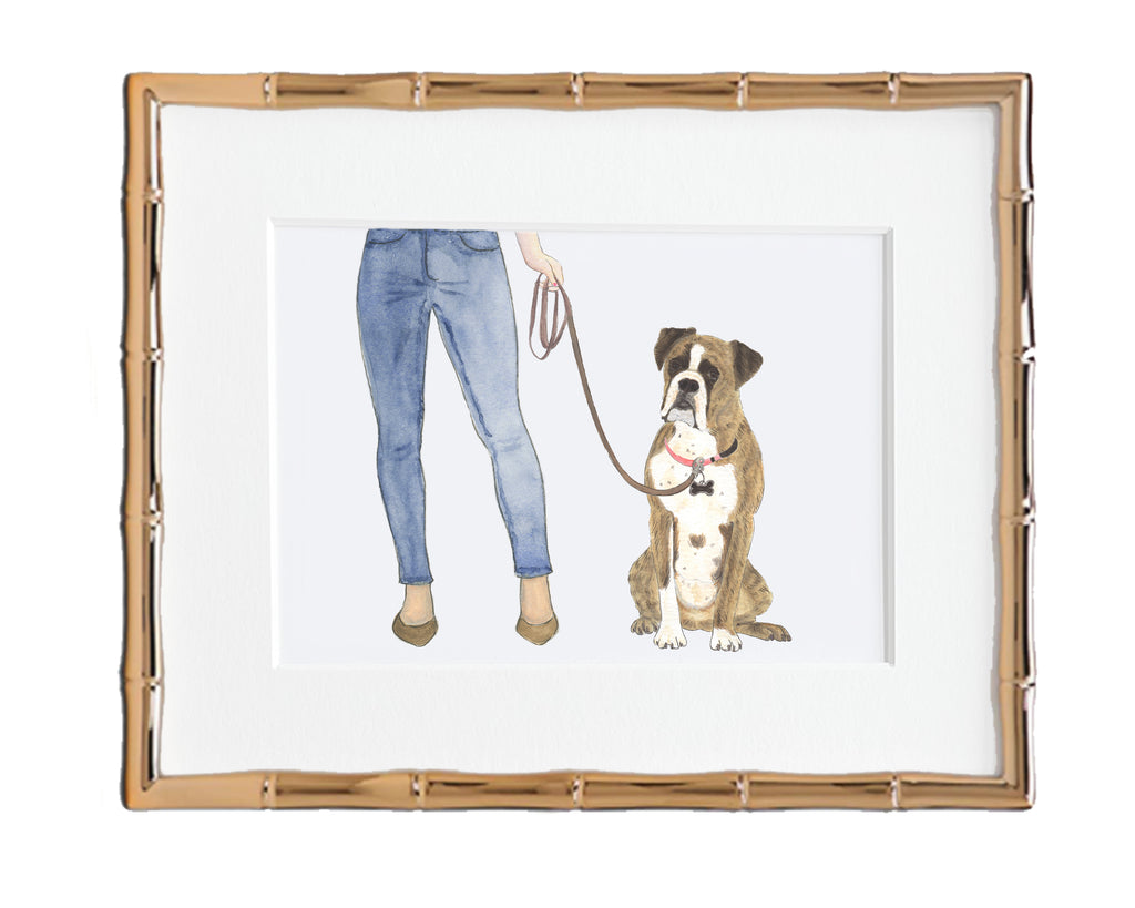 Custom Boxer (Brindle) Dog Mom Print