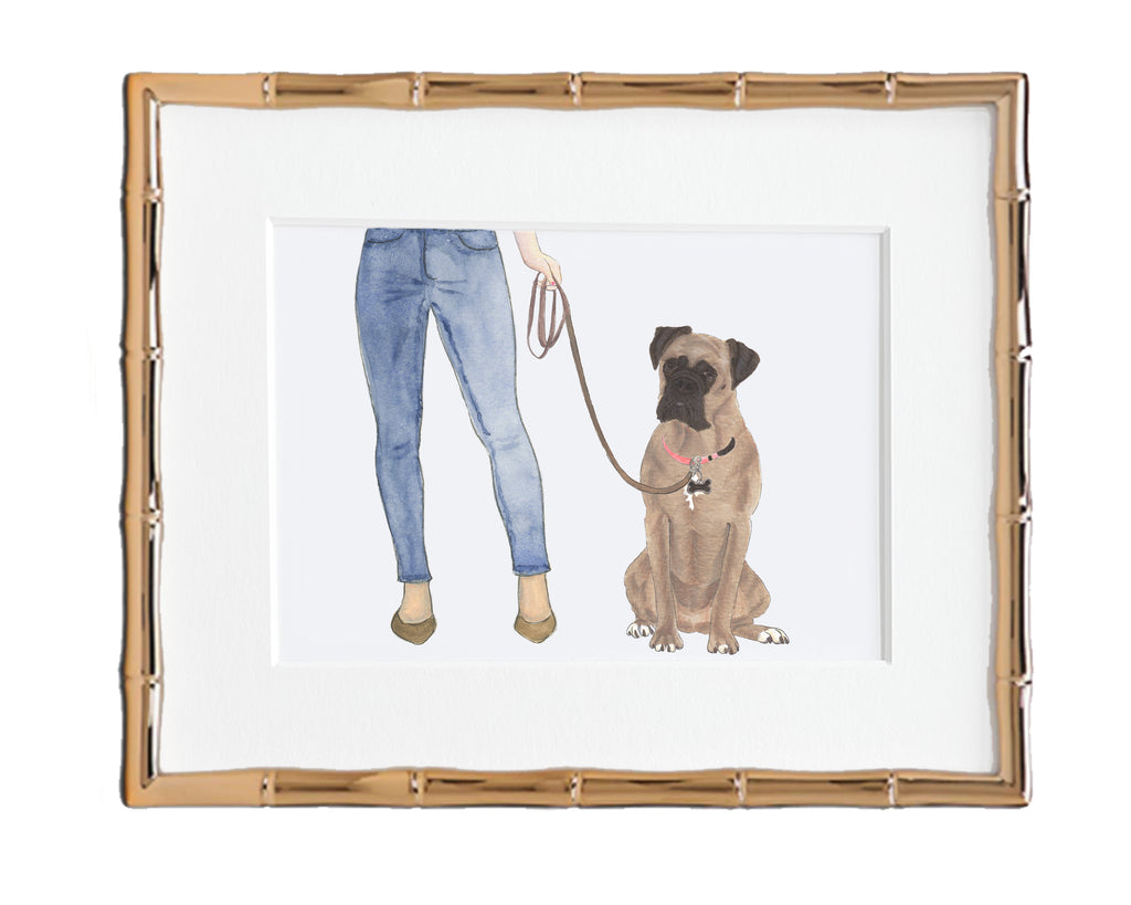 Custom Boxer (Fawn) Dog Mom Print