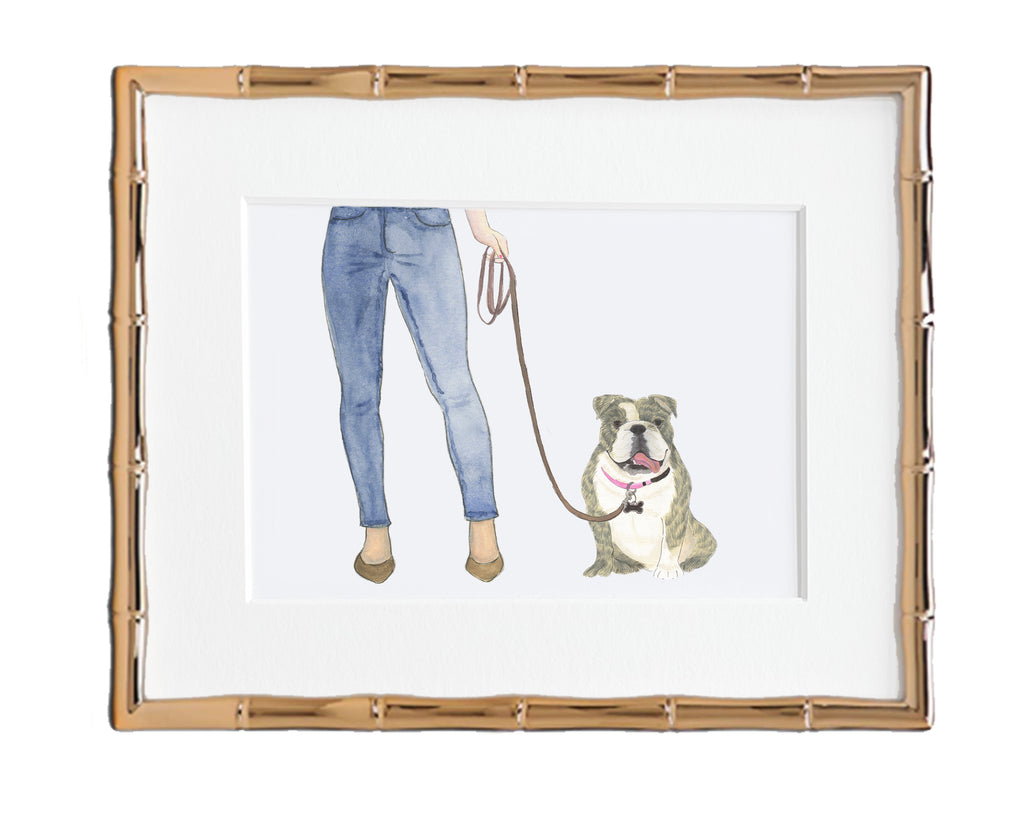 Custom English Bulldog (Brindle) Dog Mom Print