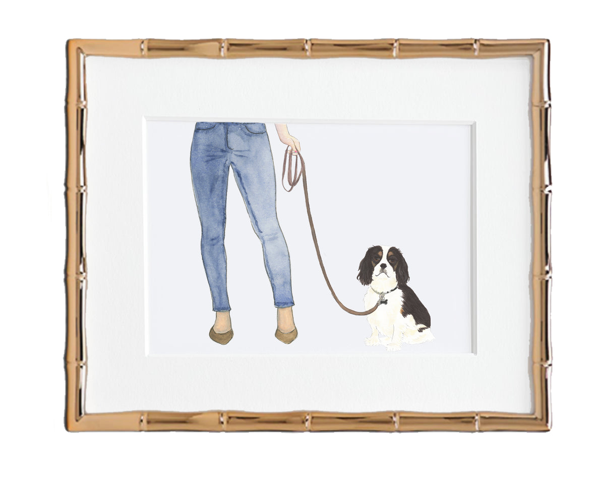 Custom Cavalier King Charles Spaniel (Tricolor) Dog Mom Print