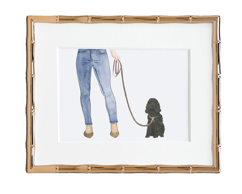 Custom Cocker Spaniel (Black) Dog Mom Print