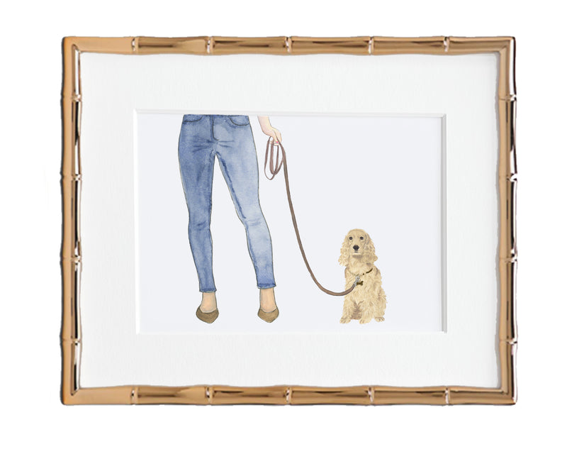 Custom Cocker Spaniel (Blonde Tan Golden) Dog Mom Print