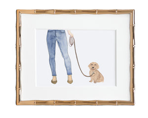 Custom Dachshund (Long Haired, Red) Dog Mom Print