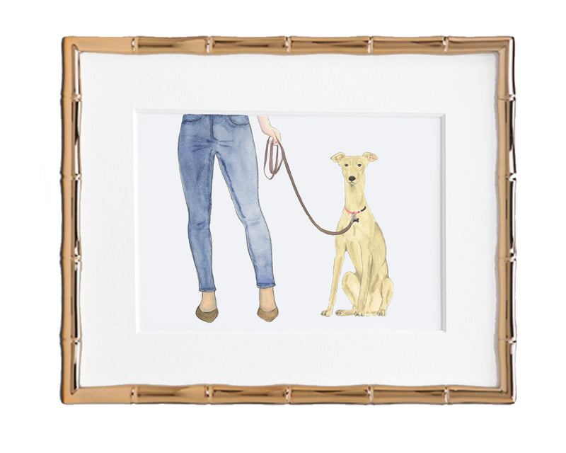 Custom Greyhound Dog Mom Print