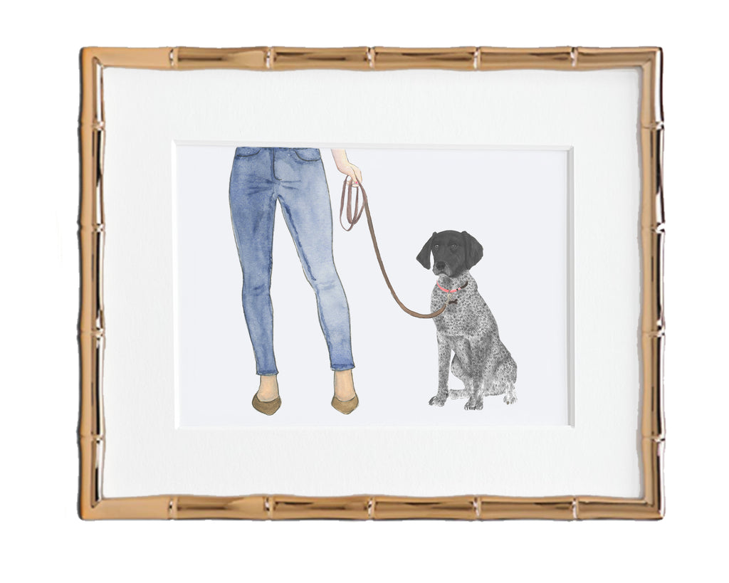 Custom German Shorthaired Pointer (Black) Dog Mom Print