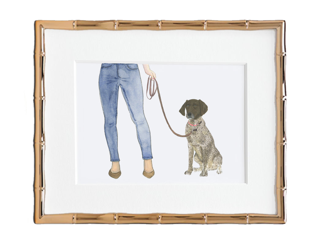 Custom German Shorthaired Pointer (Liver) Dog Mom Print