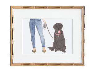 Custom Labrador (Chocolate) Dog Mom Print