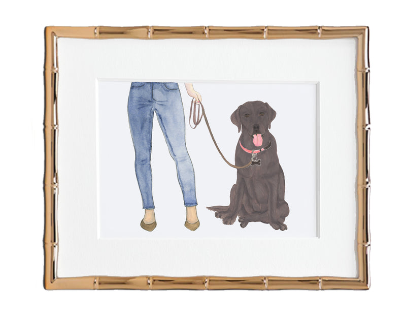 Custom Labrador (Chocolate) Dog Mom Print