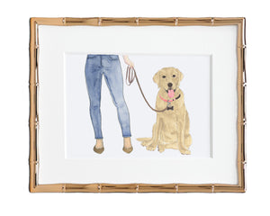 Custom Labrador (Yellow) Dog Mom Print