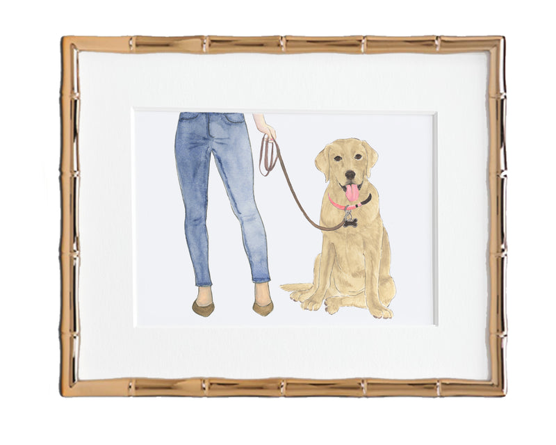 Custom Labrador (Yellow) Dog Mom Print