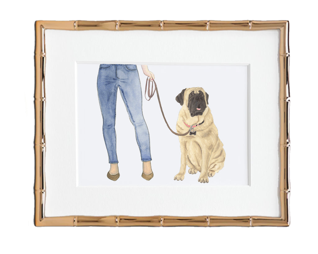 Custom Mastiff Dog Mom Print