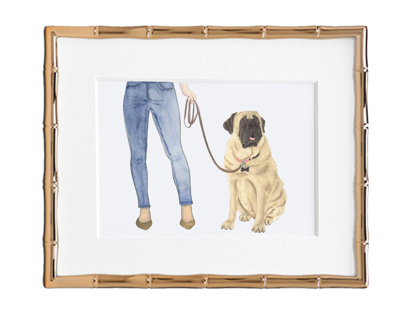 Custom Mastiff Dog Mom Print