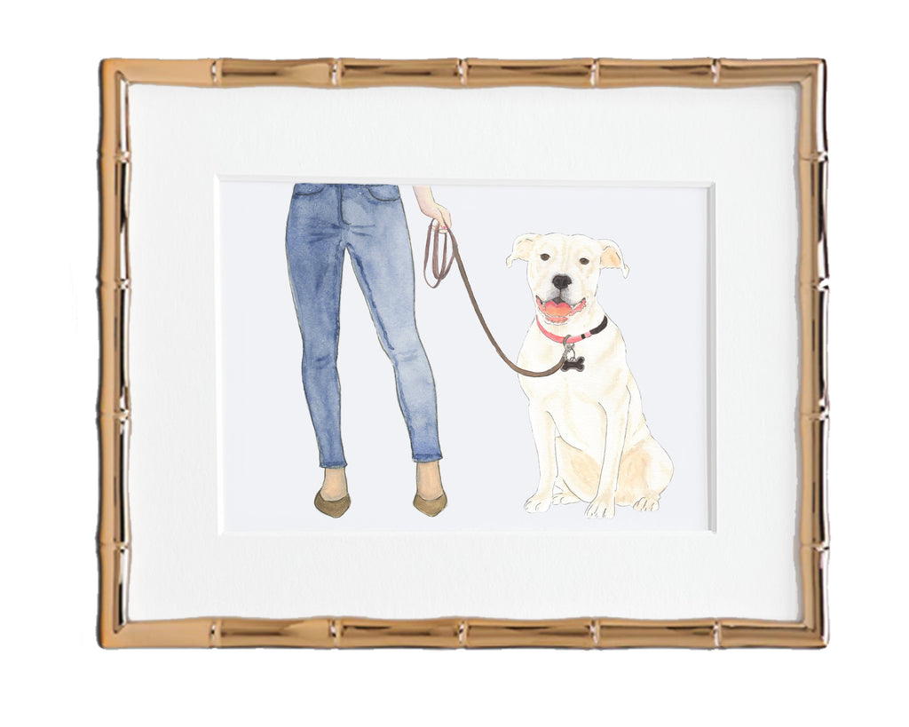 Custom Pitbull Staffy (White) Dog Mom Print