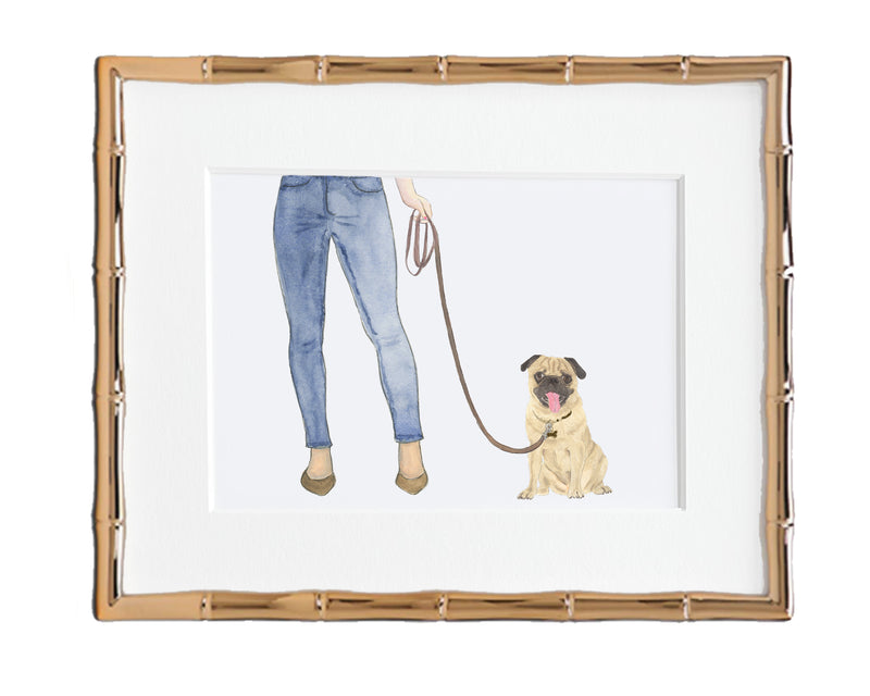 Custom Pug Dog Mom Print