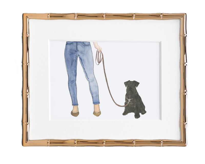 Custom Schnauzer (Black) Dog Mom Print