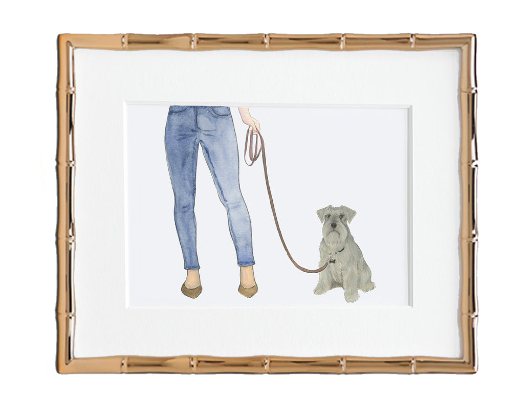 Custom Schnauzer (Grey Silver) Dog Mom Print