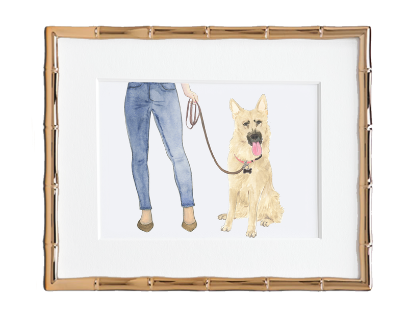 Custom German Shepherd (Black & Tan) Dog Mom Print