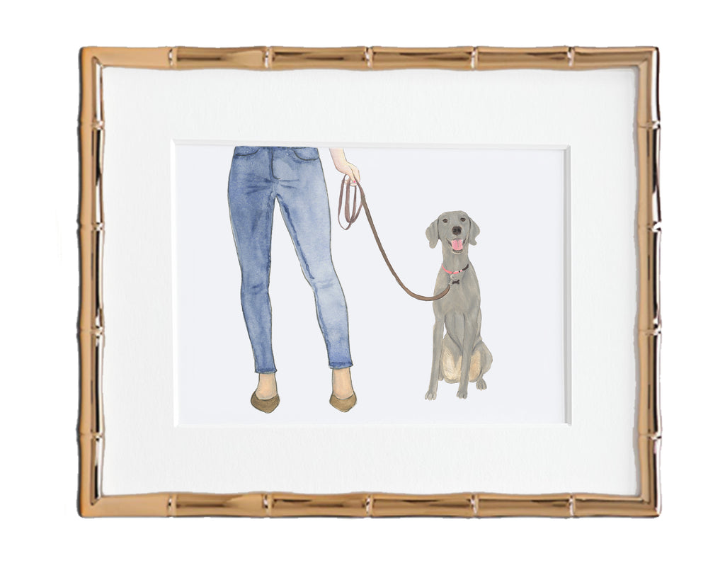 Custom Weimaraner Dog Mom Print