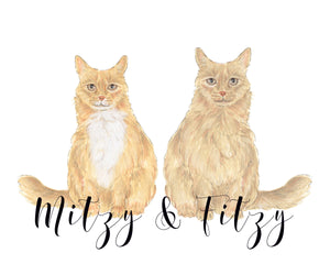 Personalized Maine Coon Cat Fine Art Prints