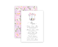Custom Wedding Crest Menu