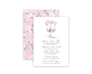 Custom Wedding Crest Menu