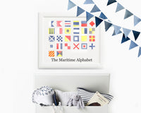 Watercolor Maritime Alphabet Fine Art Prints