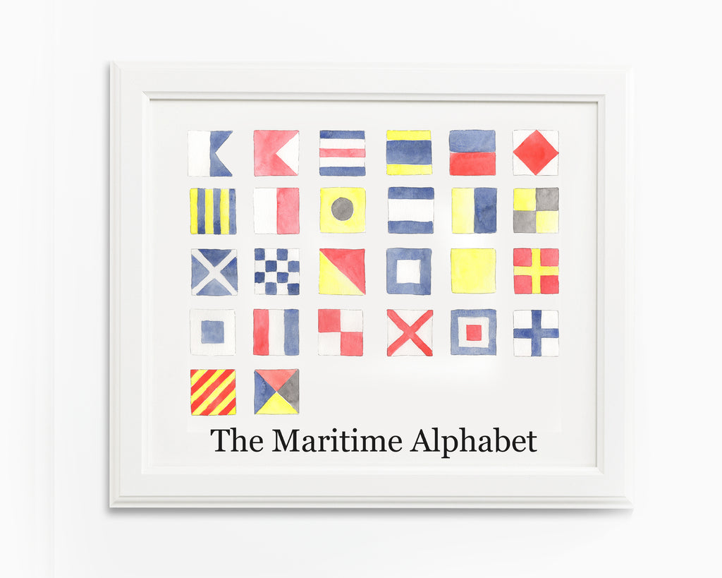 Nautical Flag Initials Fine Art Prints