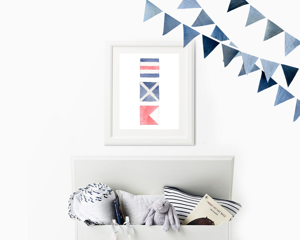 Nautical Flag Initials Fine Art Prints