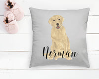 Custom Pet Painting Reversible Throw Pillow