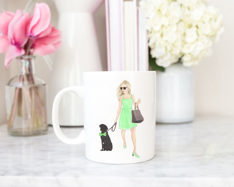 Olivia & The Lab (Black) 15 oz. Ceramic Mug