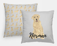 Custom Pet Painting Reversible Throw Pillow