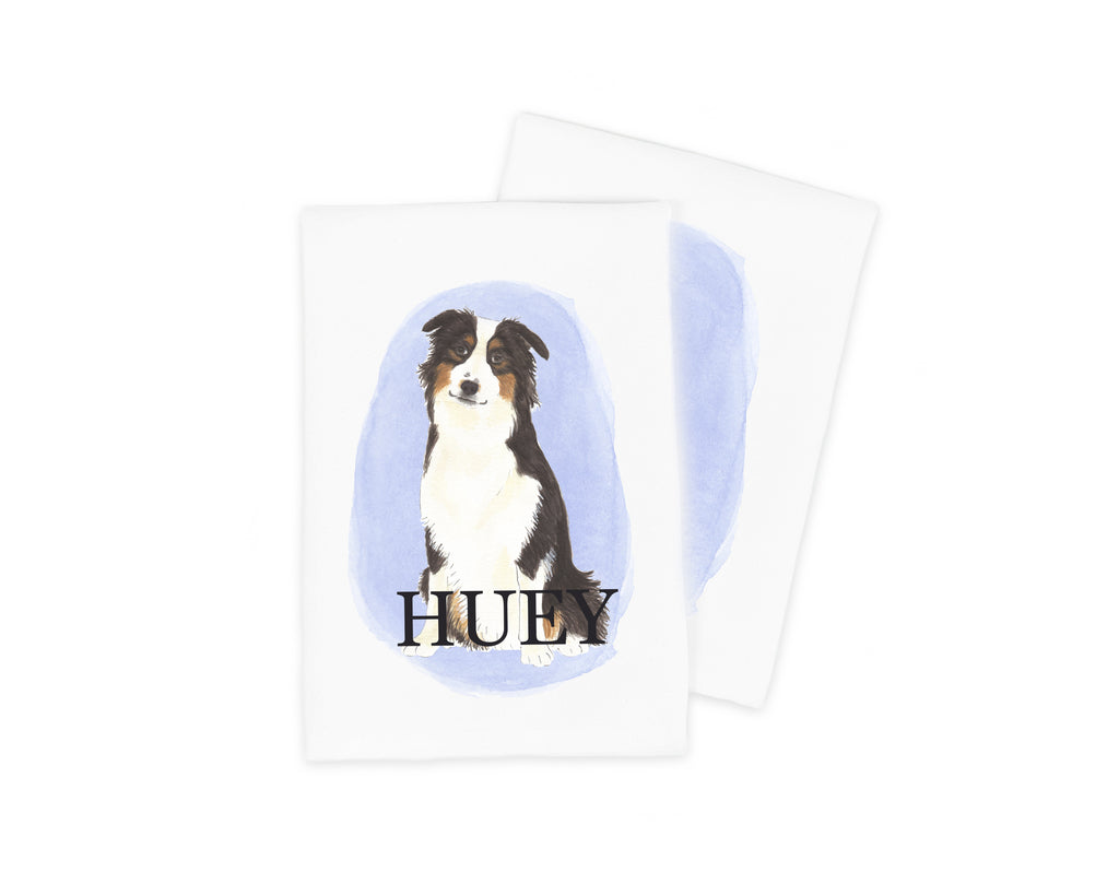 Personalized Australian Shepherd Tea Towel (Set of 2)