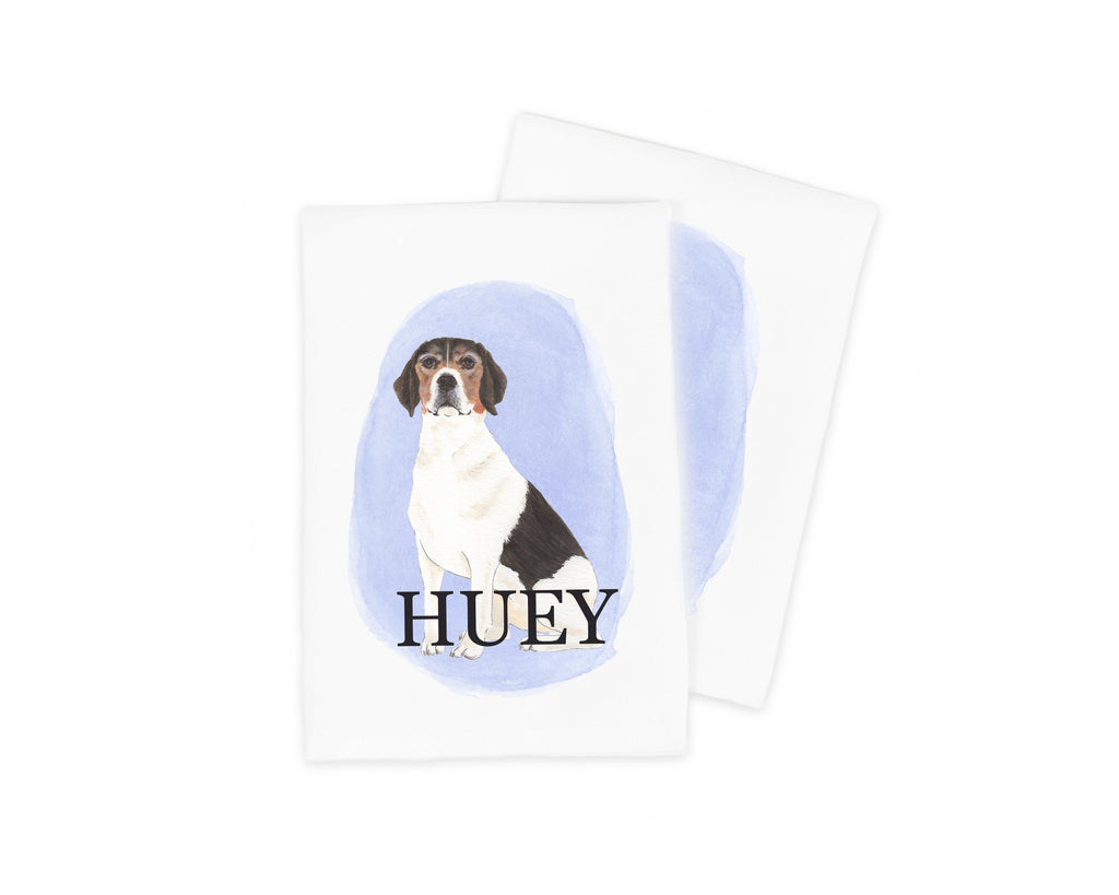 Personalized Beagle Tea Towel (Set of 2)