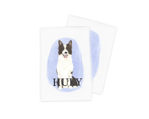 Personalized Border Collie Tea Towel (Set of 2)