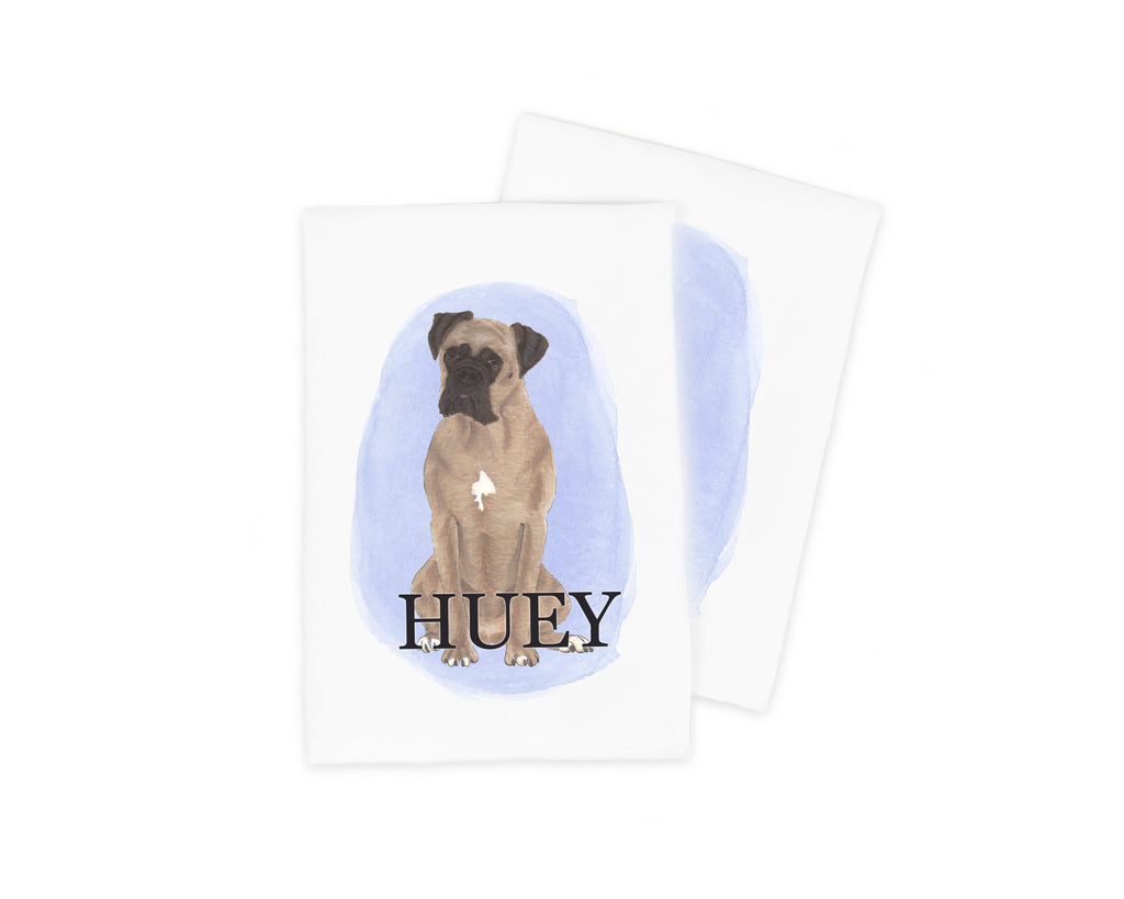 Personalized Boxer (Fawn) Tea Towel (Set of 2)