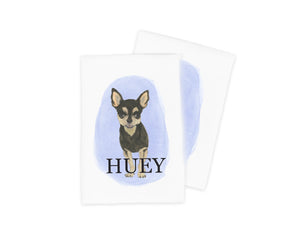 Personalized Chihuahua (Short Haired, Tricolor) Tea Towel (Set of 2)