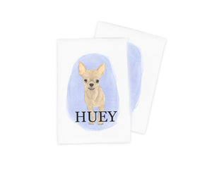 Personalized Chihuahua (Short Haired, Fawn) Tea Towel (Set of 2)