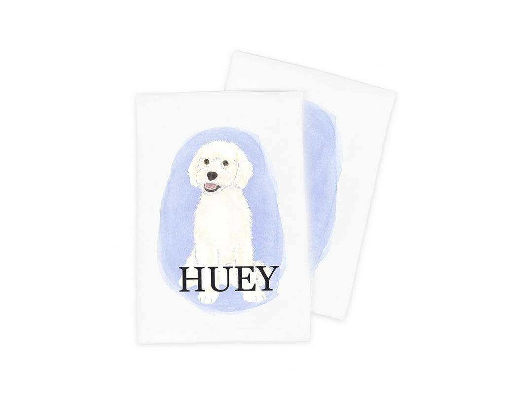 Personalized Cockapoo (White) Tea Towel (Set of 2)