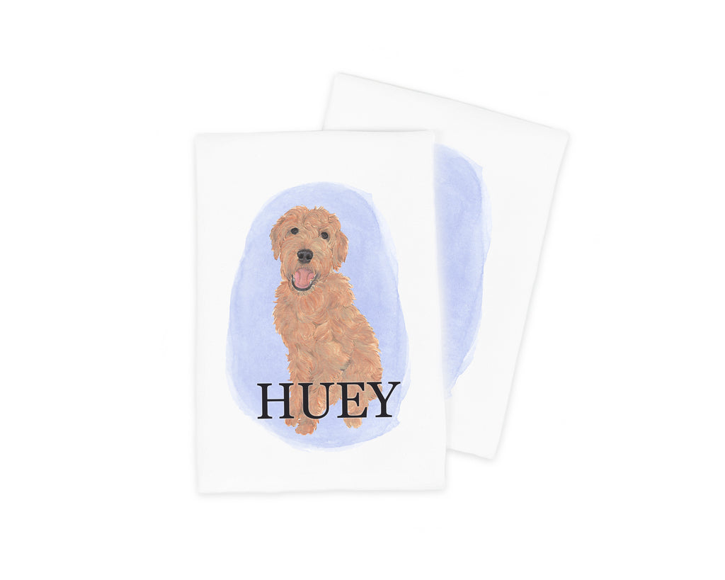 Personalized Golden Doodle (Apricot) Tea Towel (Set of 2)