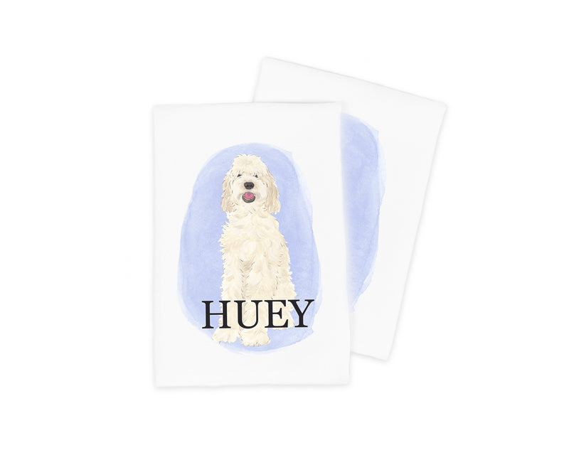 Personalized Golden Doodle (Cream) Tea Towel (Set of 2)